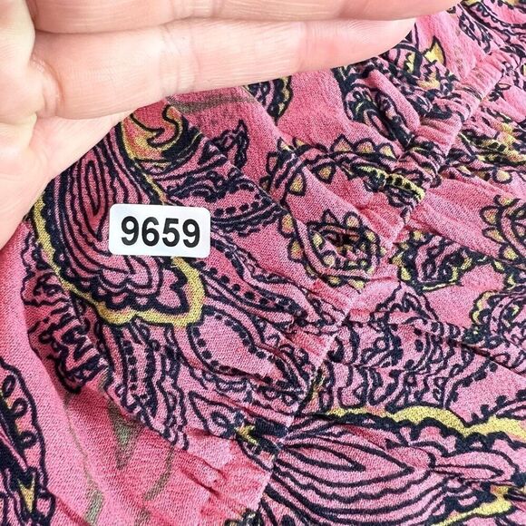 Maurices Midi Dress Womens 1X Multicolor Rayon Sleeveless Paisley High Low New - Picture 12 of 14